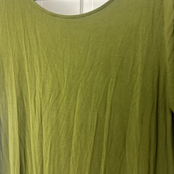 Daily Ritual Women Large Mini Jersey Short Sleeve T-shirt Tee Dress Green - Picture 2 of 4